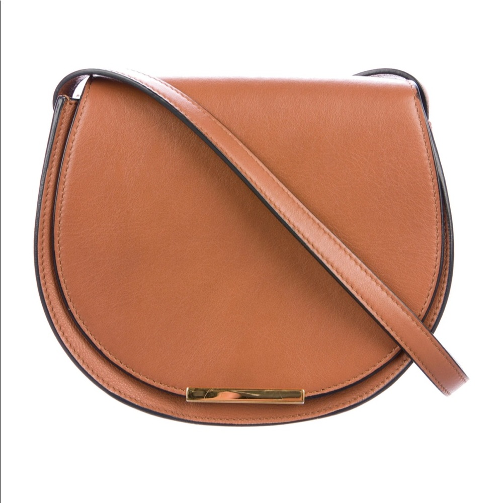 Cuyana Mini Saddle Bag, Smooth Leather Miele
